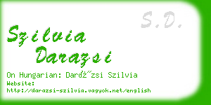 szilvia darazsi business card
